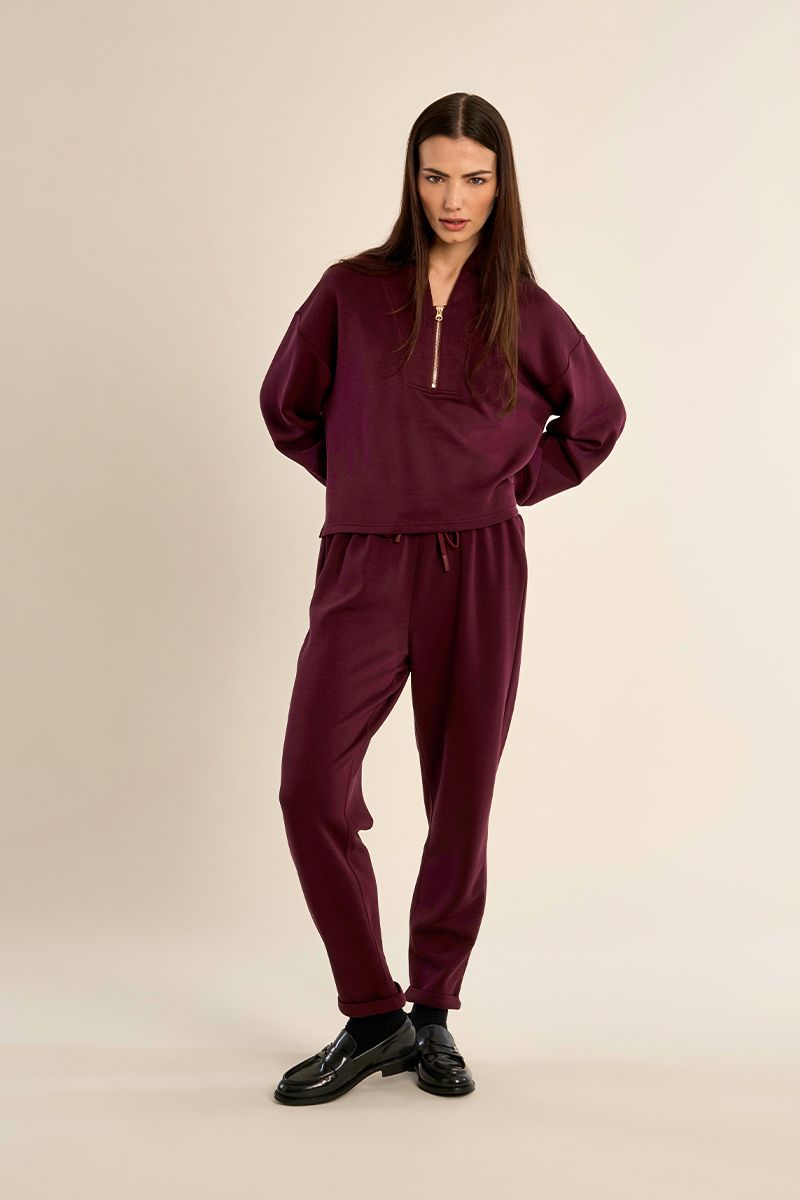 Dark Red Jackie Sweatpants