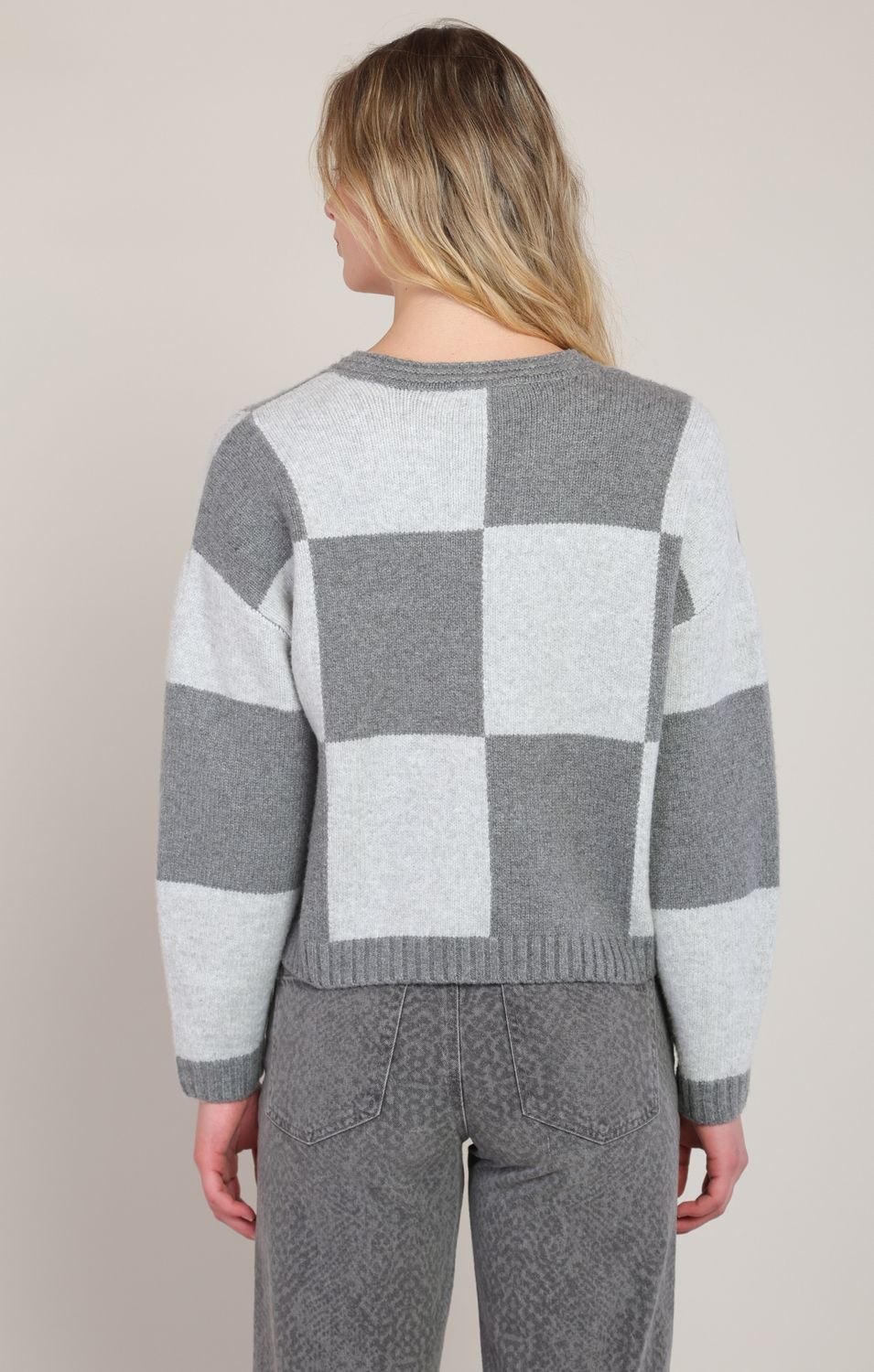 Grey Colorblock Sweater