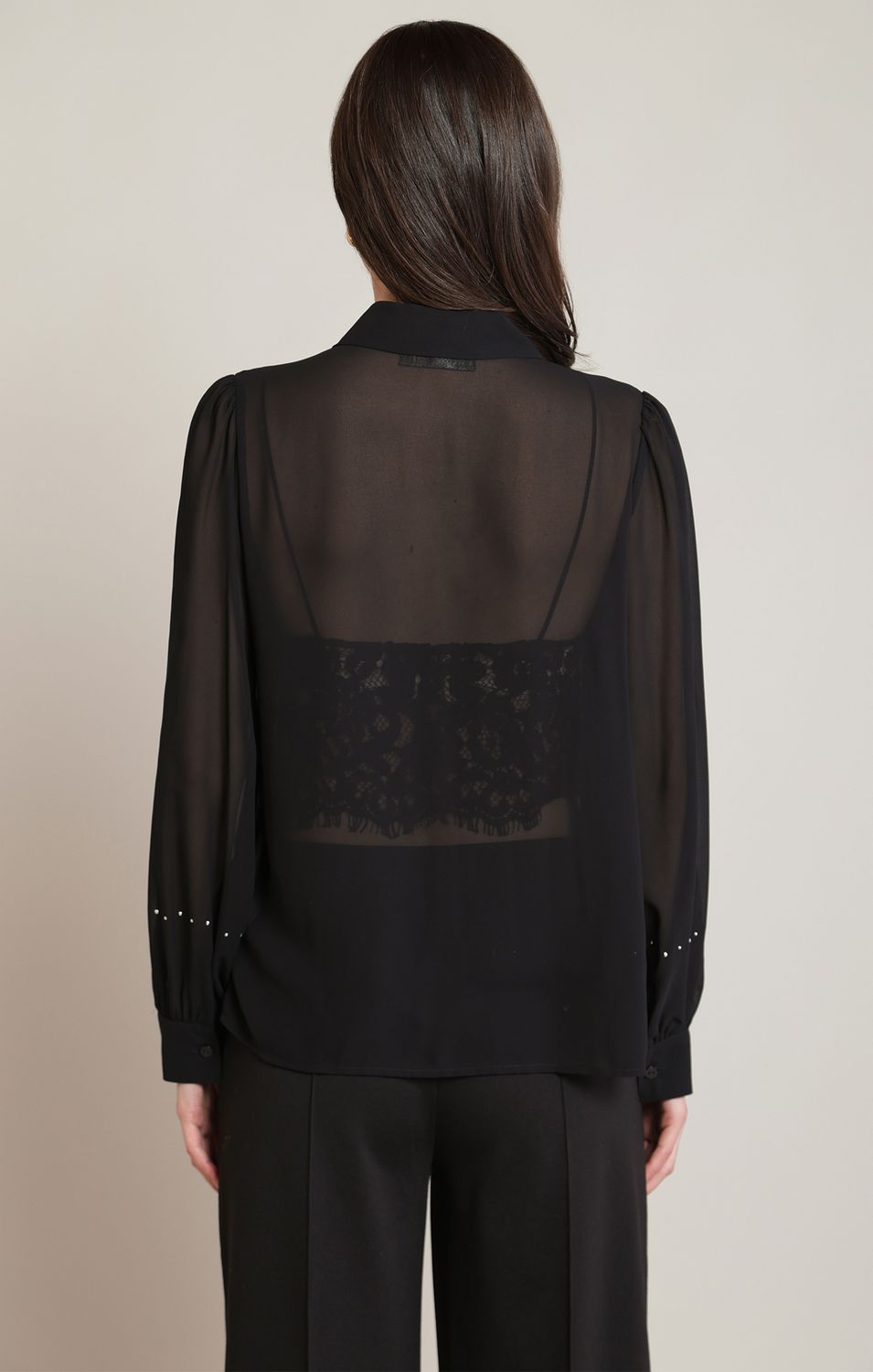 Black Studded Blouse