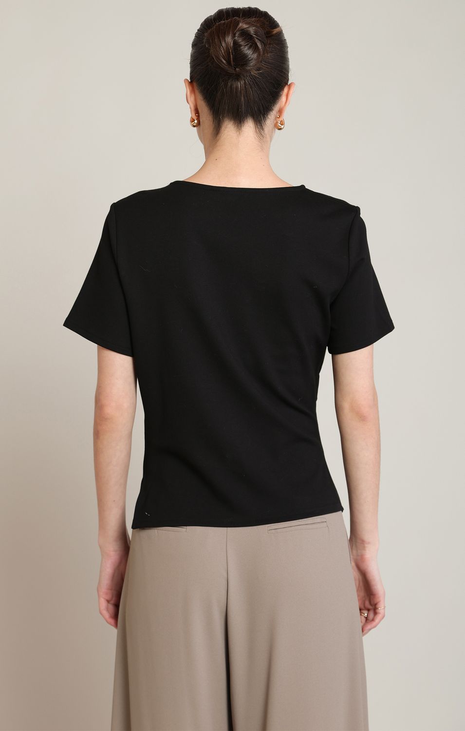 Black Asymmetical Tee