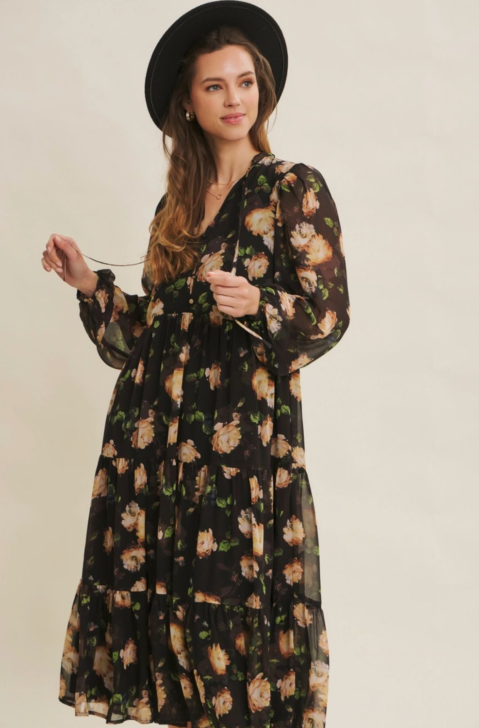 Vintage Rose Maxi Dress