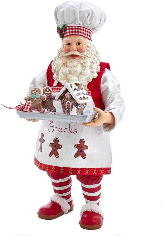 11&quot; Fabriché™ Gingerbread Chef Santa (Santa&#39;s Snacks)