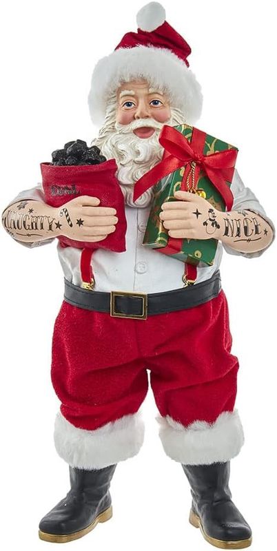 10.5&quot; Fabriché™ Santa w/Tattoos
