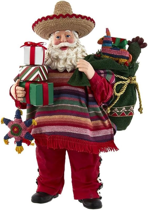 11&quot; Fabriché™ Musical Mexican Santa