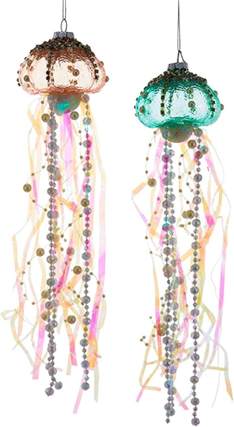 Jellyfish Glass Ornament, EACH