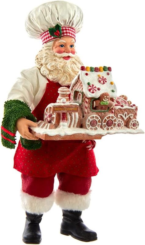 11&quot; Fabriché™ Chef Santa w/Gingerbread Train
