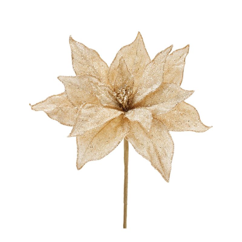 20&quot; Gold Poinsetta Spray