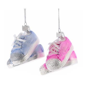 3.5&quot; Noble Gems™ Baby Sneakers Glass Ornament, EACH