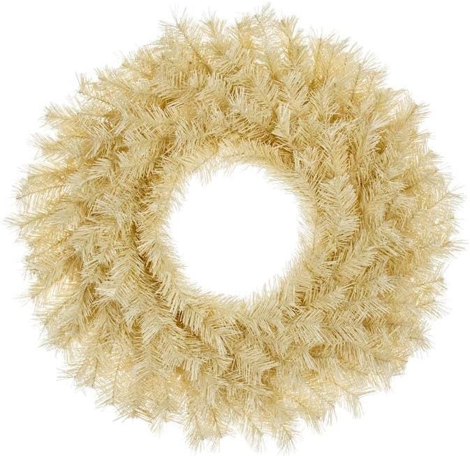 30&quot; Un-Lit Cream Colored Wreath