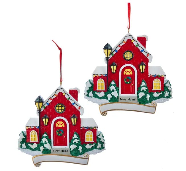 4.25&quot; &quot;First Home&quot; and &quot;New Home&quot; Ornament For Personalization, EACH
