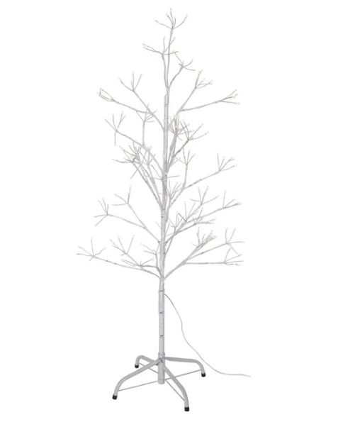 4&#39; Pre-Lit Warm White Fairy LED White Birch Twig Tree