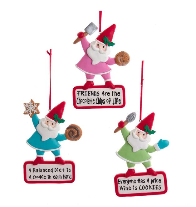 4.5&quot; Santa Chef With Sayings Ornament, EACH
