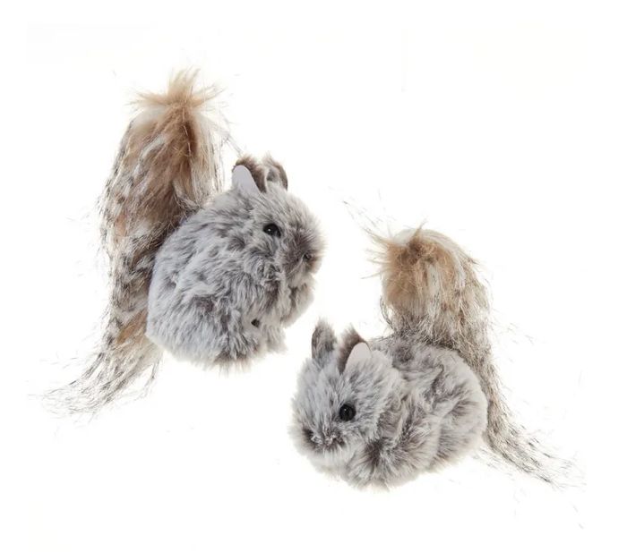 5.12&quot; Gray Hanging Squirrel Ornament, EACH
