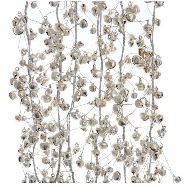 6&#39; Silver Bell Twisted Garland
