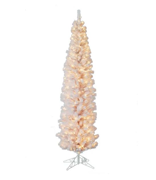 7&#39; Pre-lit White Winchester Pencil Tree