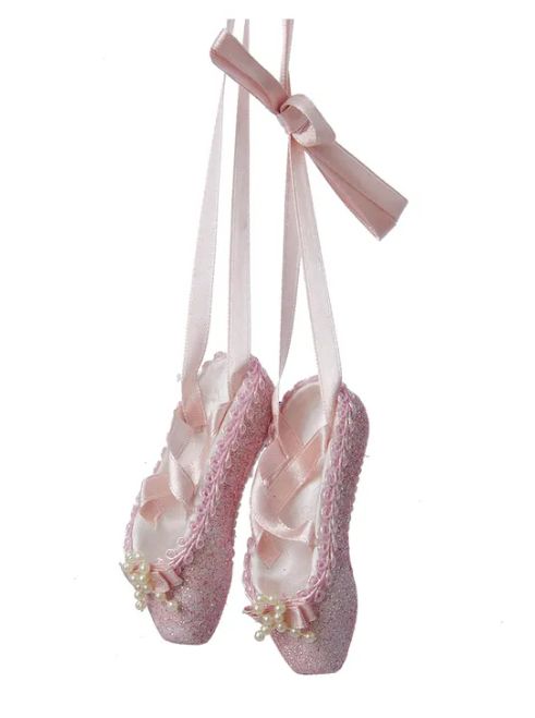 8&quot; Pink Glitter Ballet Shoes Ornament