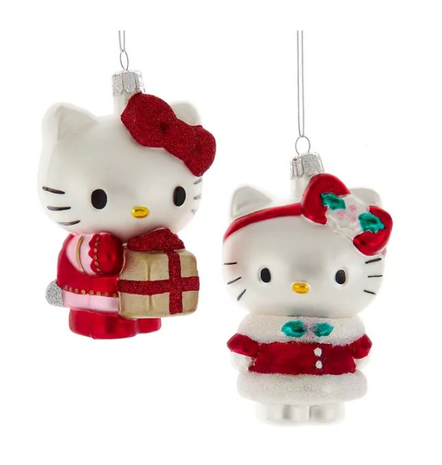 4&quot; Glass Hello Kitty™ Ornament, EACH