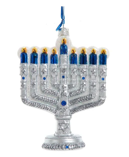 Noble Gems™ New Hanukkah Menorah Ornament