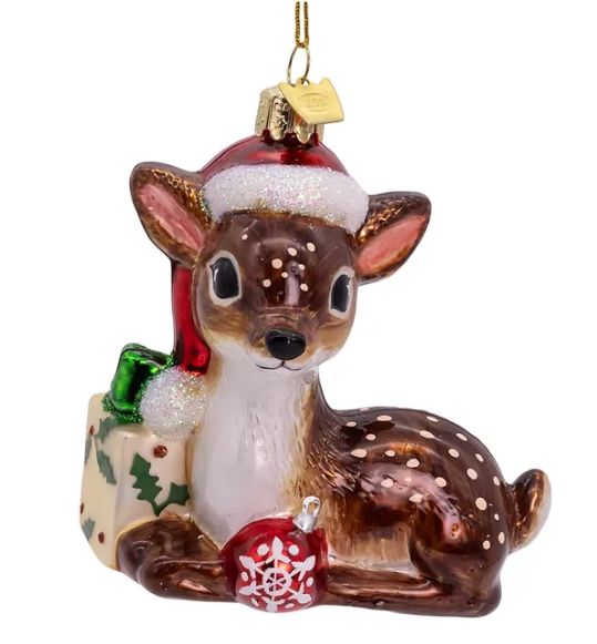 Noble Gems™ Nostalga Deer Santa Hat