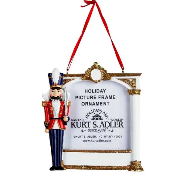 4.25&quot; Nutcracker Soldier Frame Ornament For Personalization