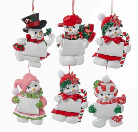 Snowman Snow Kid Ornaments For Personalization, EACH