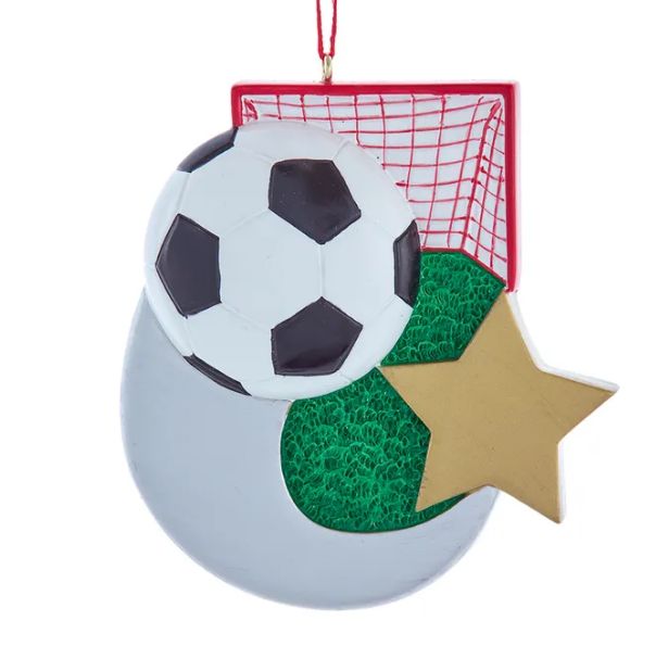 Soccer With Star Ornament For Personalization