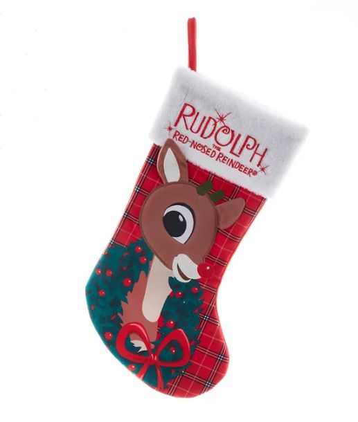Rudolph The Red Nose Reindeer® Applique Head Stocking