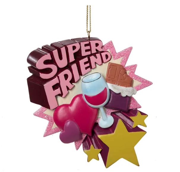 &quot;Super Friend&quot; Ornament For Personalization