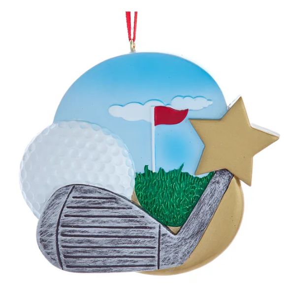 Golf With Star Ornament For Personalization