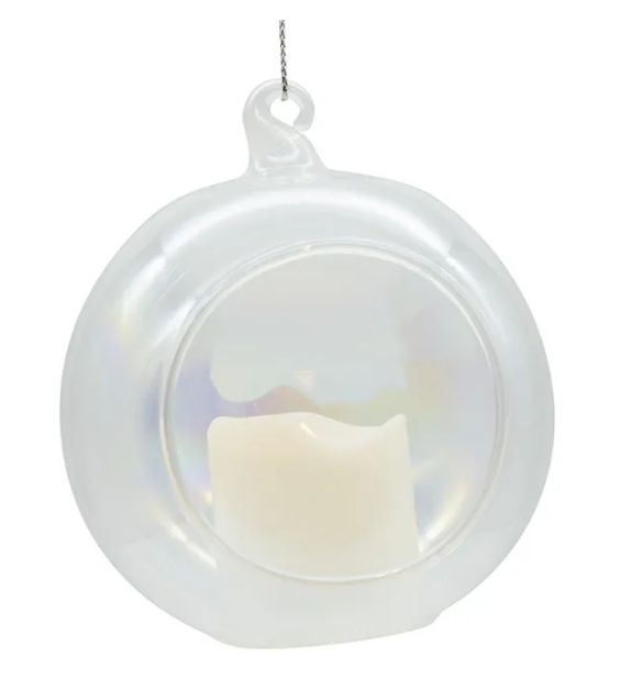 90MM Battery-Operated Lighted LED Candle In Votive Ornament