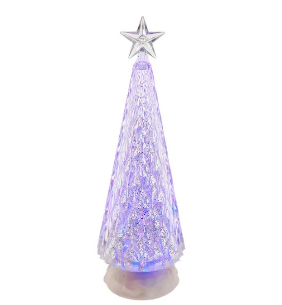 13.6&quot; Battery Operated RGB Color Changing Christmas Tree With Water