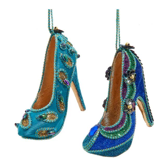 Peacock Shoe Ornament, EACH