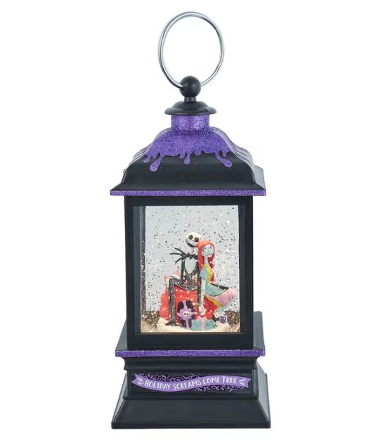 9&quot; Battery Operated Disney© Jack &amp; Sally Musical Light-Up Lantern