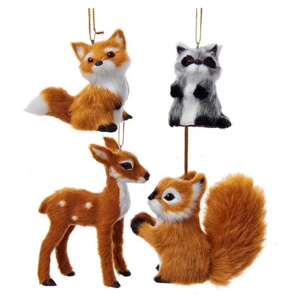 Plush Animal Ornament, EACH