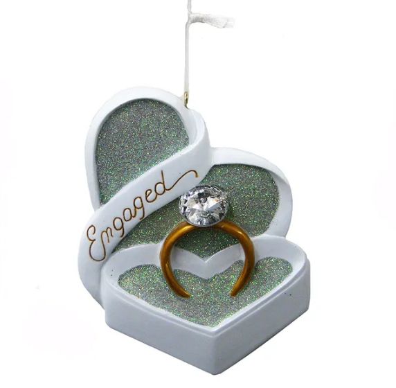 Engagement Ring Ornament For Personalization