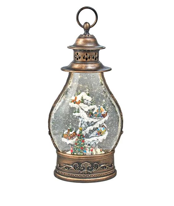 15&quot; Battery Operated LED Christmas Village Water Lantern