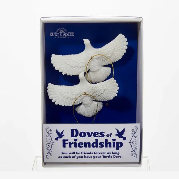 Friendship Dove Ornaments For Personalization, 2-Piece Box Set