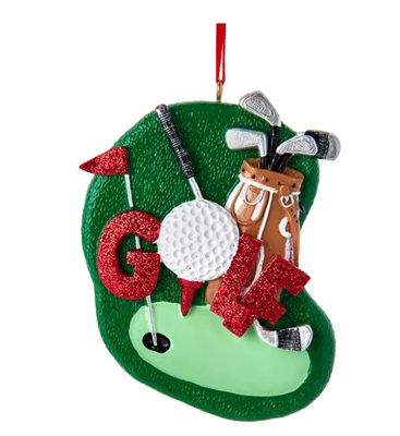 &quot;Golf&quot; Green Ornament For Personalization
