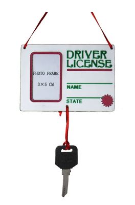 Drivers License With Key Picture Frame Ornament