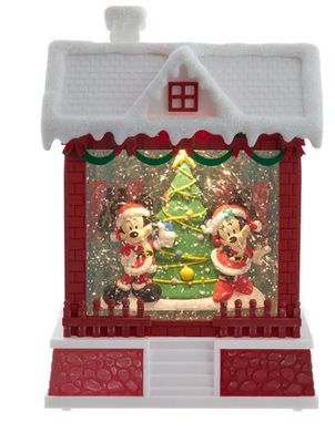 7.5&quot; Disney© Battery Operated Light-Up Mickey Santa Lantern