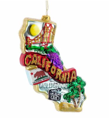 California Glass Ornament