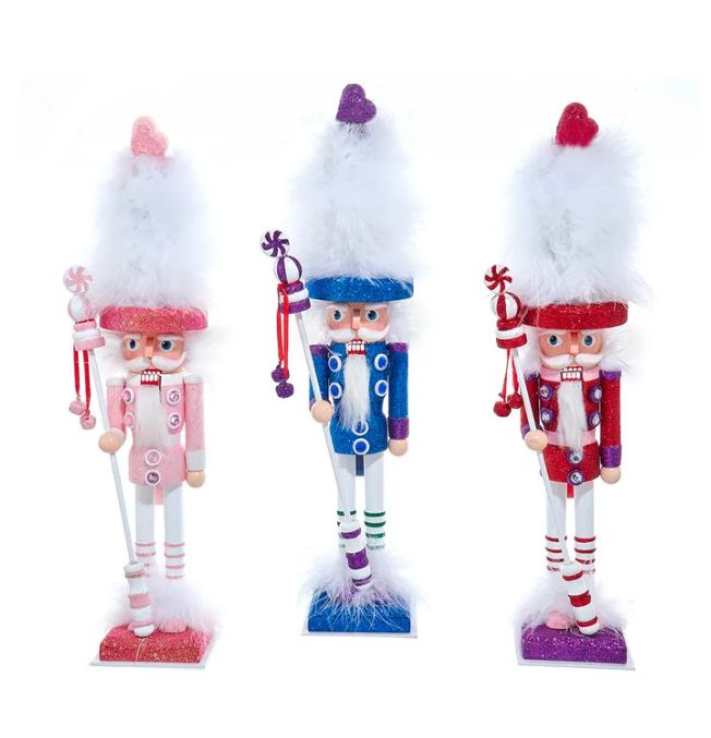 15&quot; Hollywood Nutcracker™ Blue, Pink &amp; Red Bold Color Nutcracker, EACH
