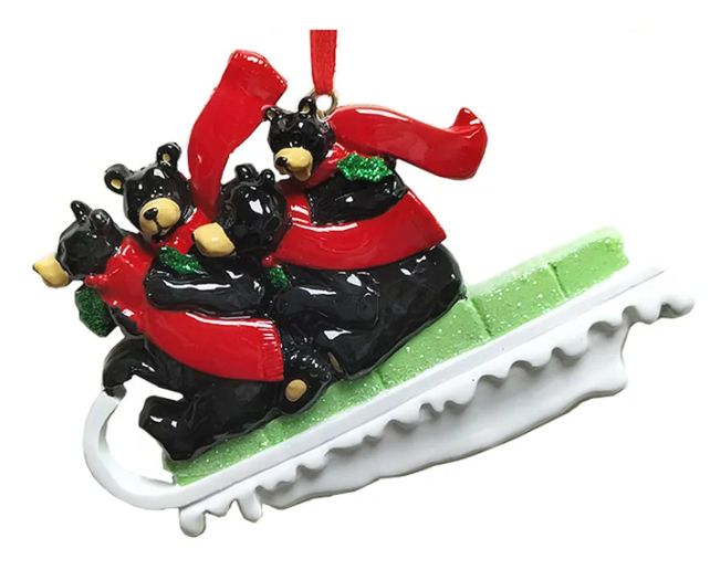 Black Bear Sled Family For Personalization