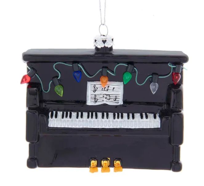 Noble Gems™ Upright Piano Glass Ornament