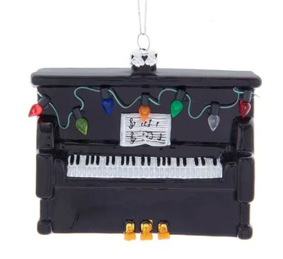 Noble Gems™ Upright Piano Glass Ornament