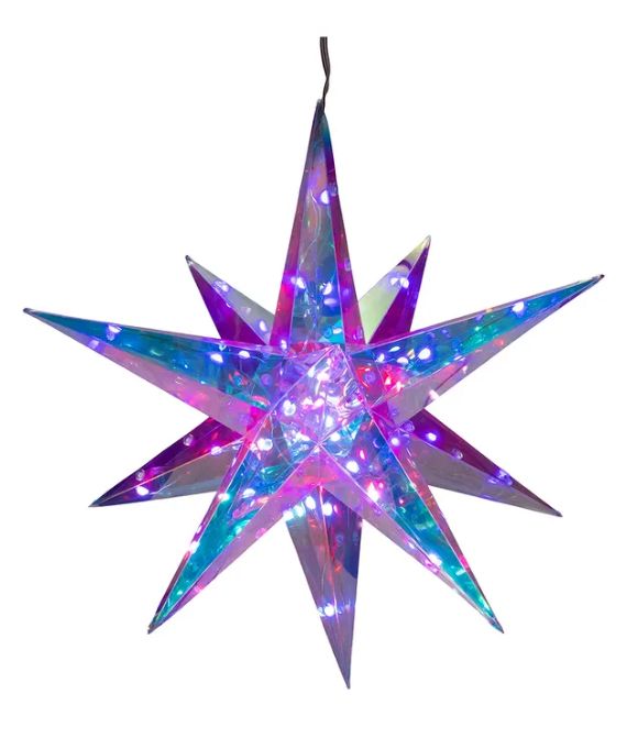 13.25&quot; 40L Multifunction RGB LED Holographic Foldable Starburst With Remote