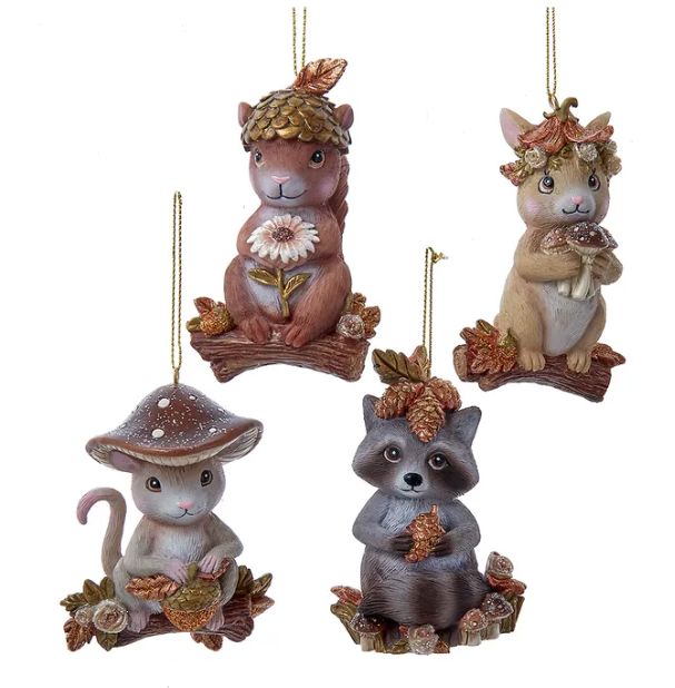 Brown &amp; Copper Forest Animal Ornament, EACH