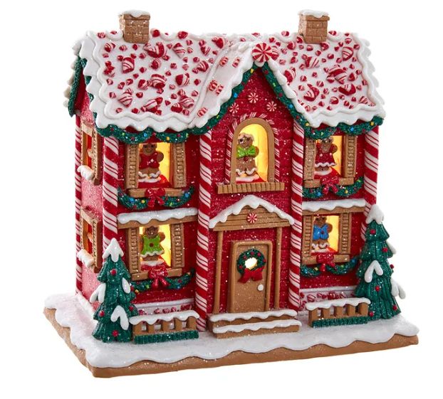 9.5&quot; Battery-Operated Lighted Musical Gingerbread House