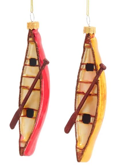 Noble Gems™ Glass Canoe Ornament, EACH