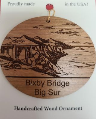 Bixby Bridge Big Sur Wooden Ornament